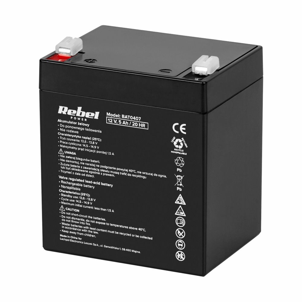 BATERIA 12V 5AH 90x100x70mm  Terminal F1