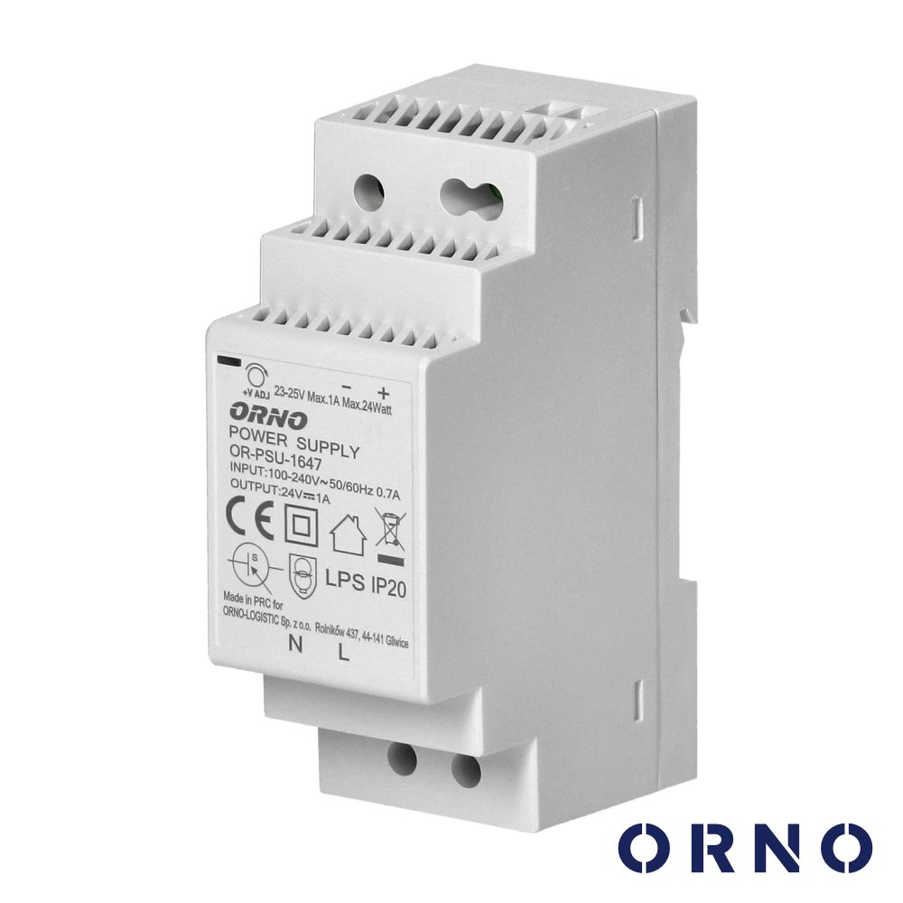 Fonte De Alimentação 220Vac/24Vdc 2.5A 60W calha Din IP30