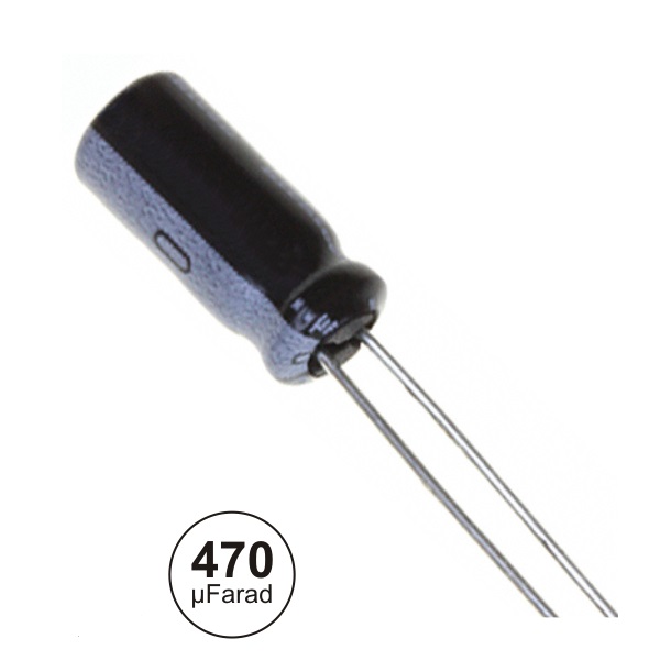 Condensador Electrolítico 105º - 470uF - 25V