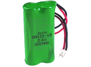 Acumulador 2,4V 600mA  Ni-Mh tipo AAA (45x20mm)