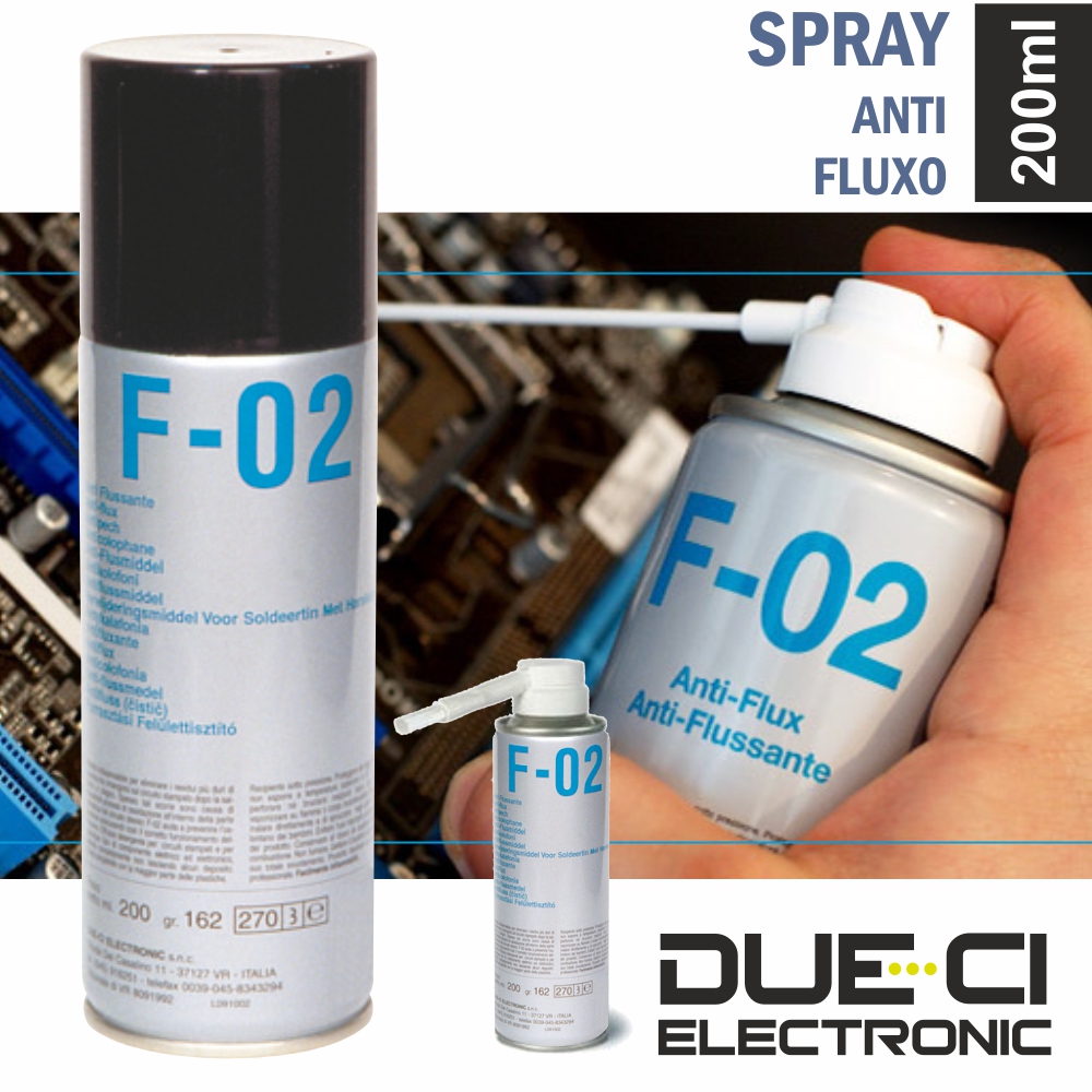 Spray DUE-CI F-02 Anti-Fluxo (limpa impressos) 200 ml