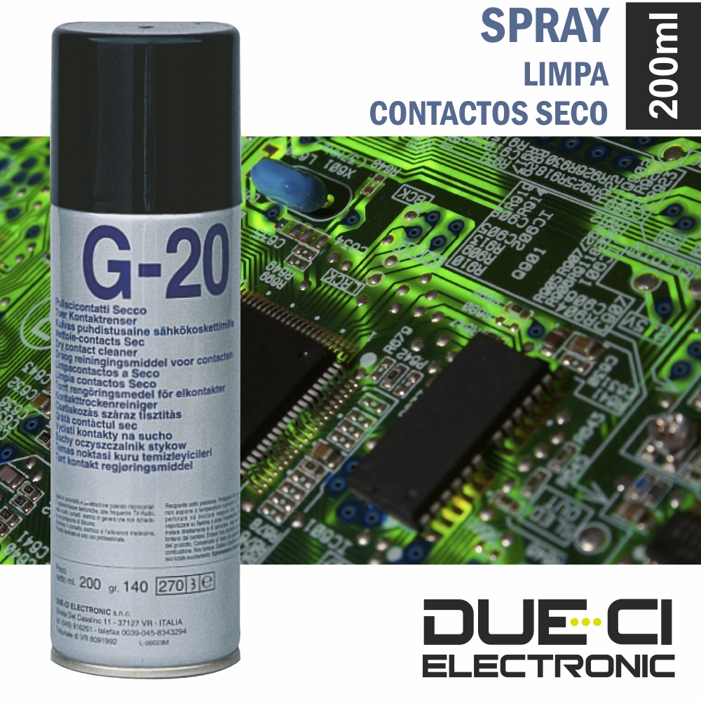 Spray DUE-CI G-20 LIMPA CONTACTOS SECO- 200 ml