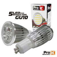 LAMPADA A LED´S  5x1W   GU10  220V - branco frio