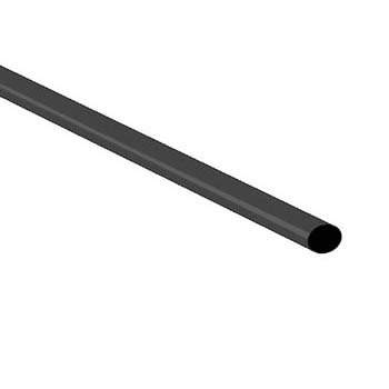 Manga Termoretrátil 3.2mm Preta - tira com 1,2 Metros