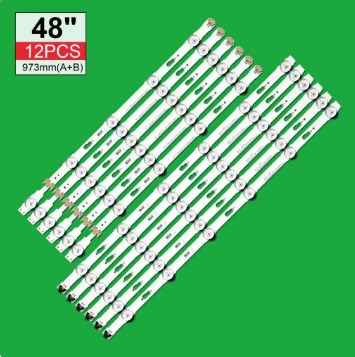 Kit 12 Barras 48" (6A+6B) 11 Led´s  V5DU-480DCA-R1 + V5DU-480DCB-R1  972mm  - BN96-34793A BN96-34794A - LM41-00109Z LM41-00117A