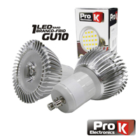 LÂMPADA 3W 1 LED SMD 3W GU10 BRANCO FRIO 220V PROK

