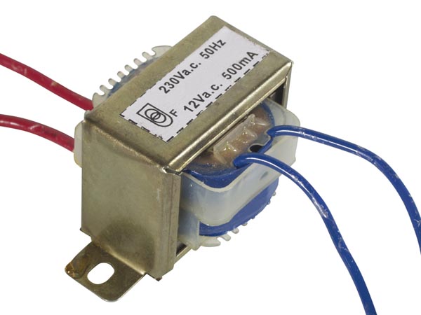 TRANSFORMADOR OPEN-FRAME  12V    500MA  6 VA
