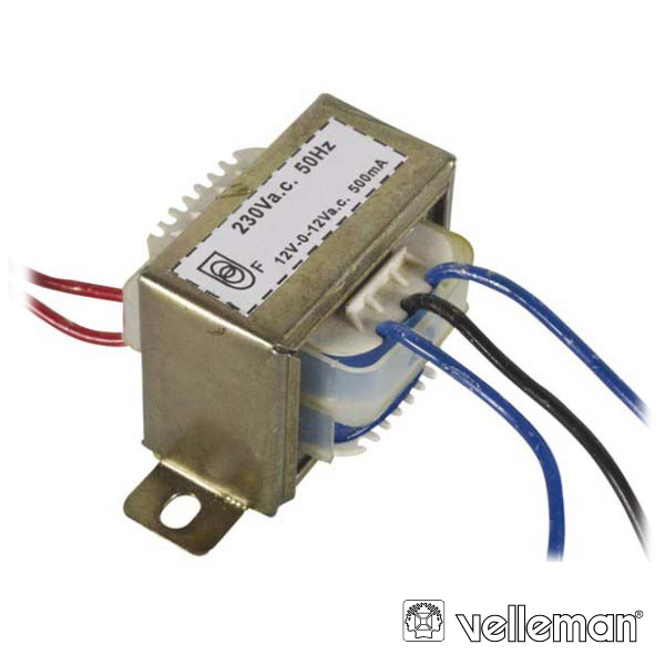 TRANSFORMADOR  OPEN-FRAME  2x 12V  500MA  12VA