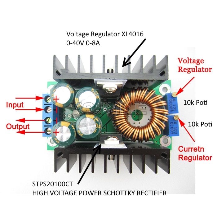 Módulo Alimentação Ajustável DC-DC Step-Down 5-40Vdc a 1,2-35Vdc  300W