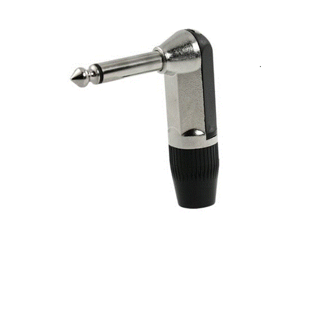 Ficha 6,35 Macho Mono Curva 90º - Metal