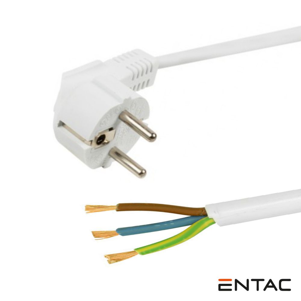 Cabo Alimentação Schuco Macho 3G1.5 1.5mt Branco