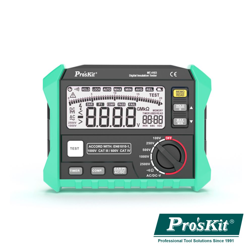 Medidor de Resistência de Isolamento MT-4103 PROSKIT
