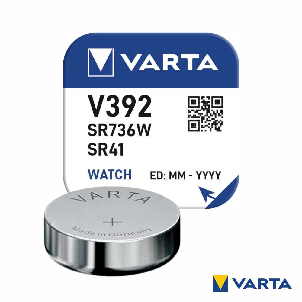 Pilha Óxido Prata Botão V392 / SR736W / SR41 1.55V VARTA