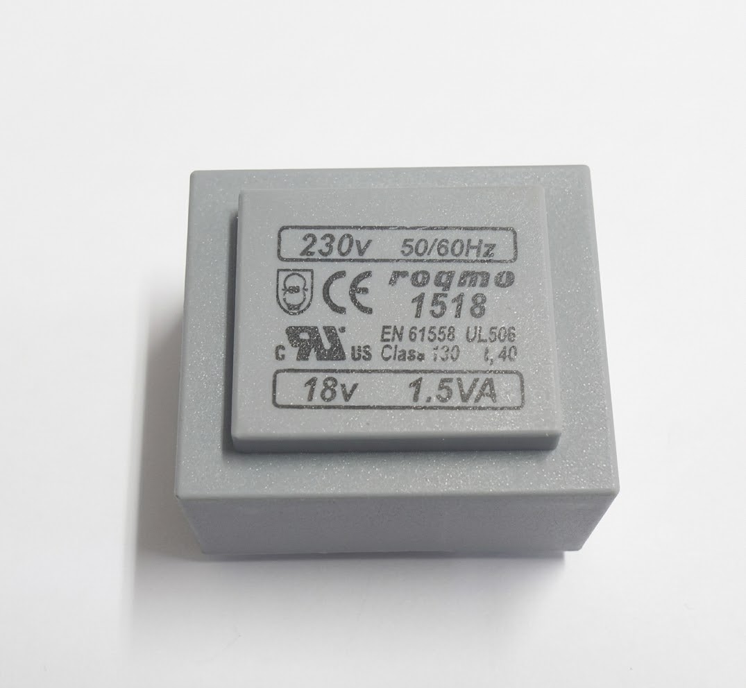 Transformador Encapsulado 230V AC - 18V 1.5VA  84mAh