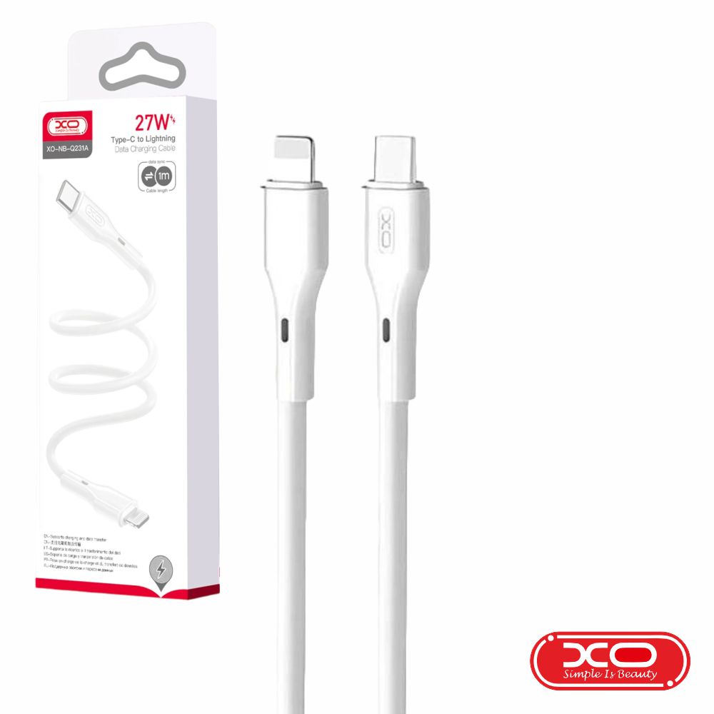 Cabo USB-C Macho / Lightning Macho  1mt PD 27W Banco