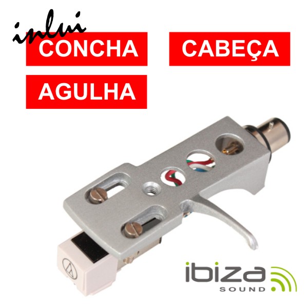 Cabeça Gira Discos c/ Shell audio Tecnica AT3600L