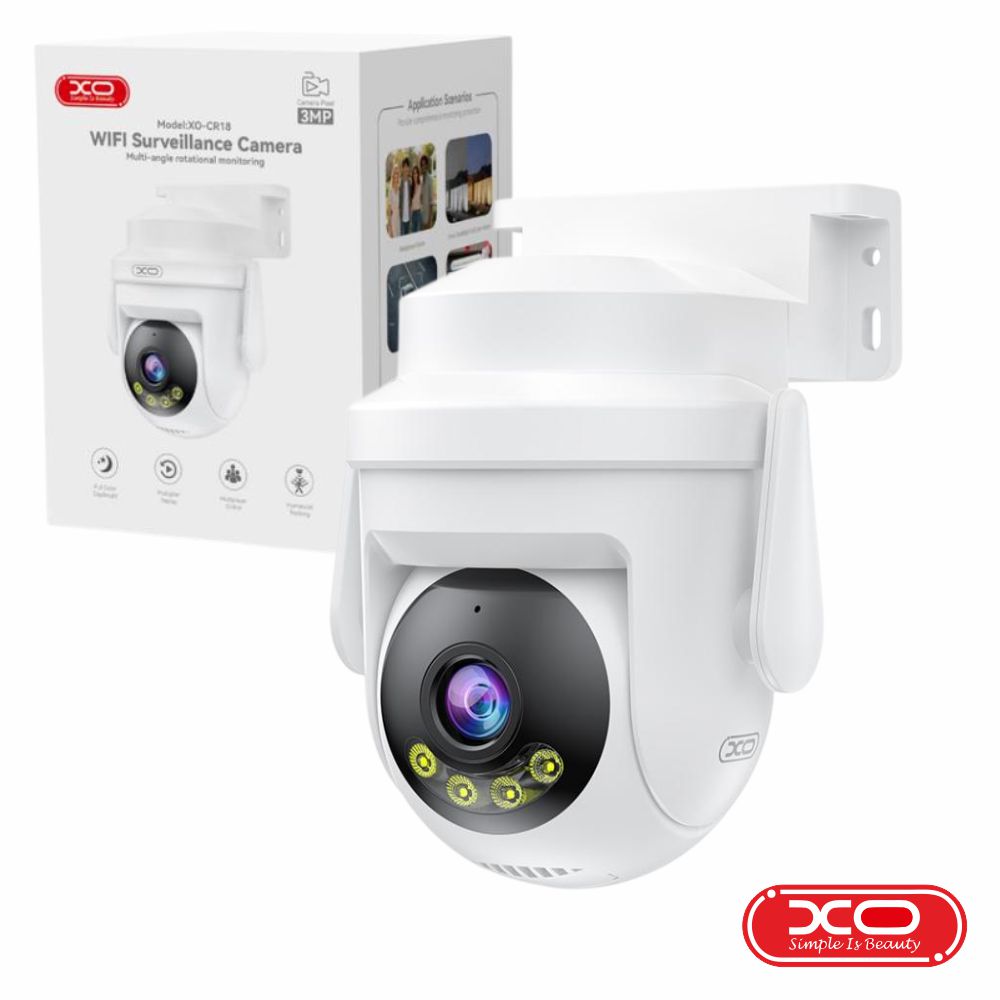 Câmara Vigilância IP Rotativa  H.264 1296P 3MP WiFi+BT XO