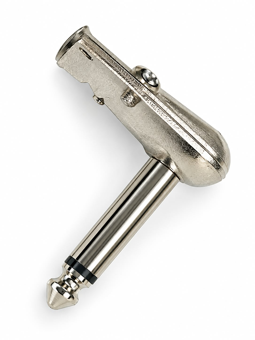Ficha 6,35 Macho Mono Curva 90º - Metal