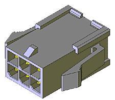 Conetor Molex 4 Ligacões macho 43020-0401