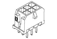 Conetor Molex 4 Ligacões macho chassi vertical