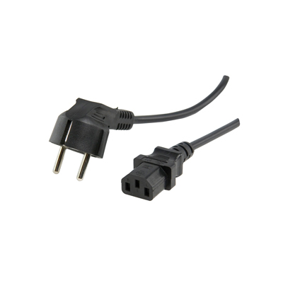 Cabo Alim. Schuko Macho / IEC-C13 Fêmea 1,8mt - Preto