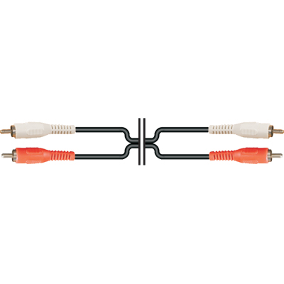 Cabo 2xRCA Macho / 2xRCA Macho 5mt - Blister