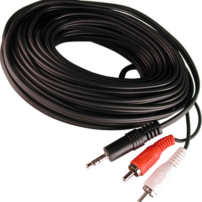 Cabo 3,5 Macho ST / 2xRCA Macho 10mt