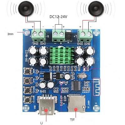 Módulo Amplificador 50+50W USB/SD/Bluetooth - TPA3116D2