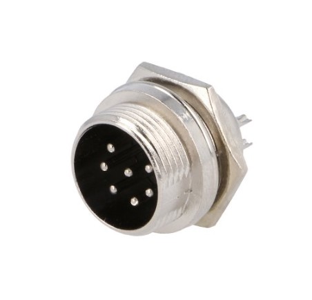 Ficha Micro 7P  Macho Chassi (61-1036)
