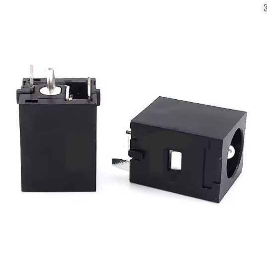 Ficha DC Jack 5.5x2.1mm Chassi Solda Vertical