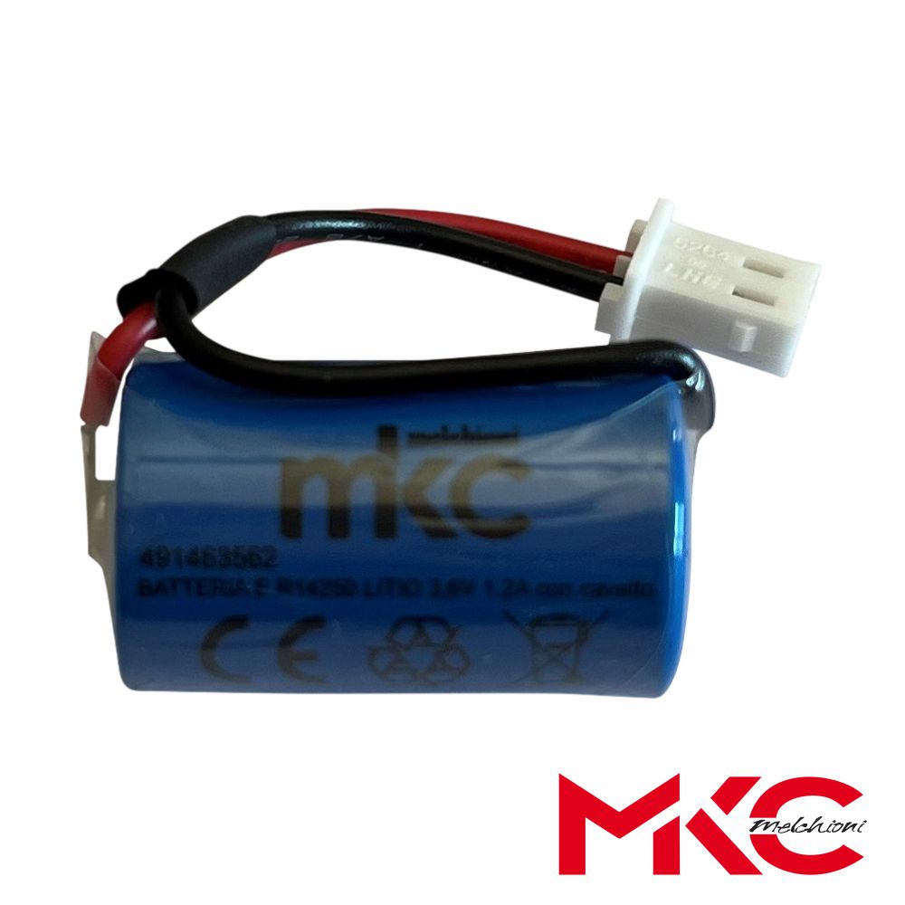 Pilha De Lítio ER14250 3,6V 1.2Ah Com Cabo e Conector