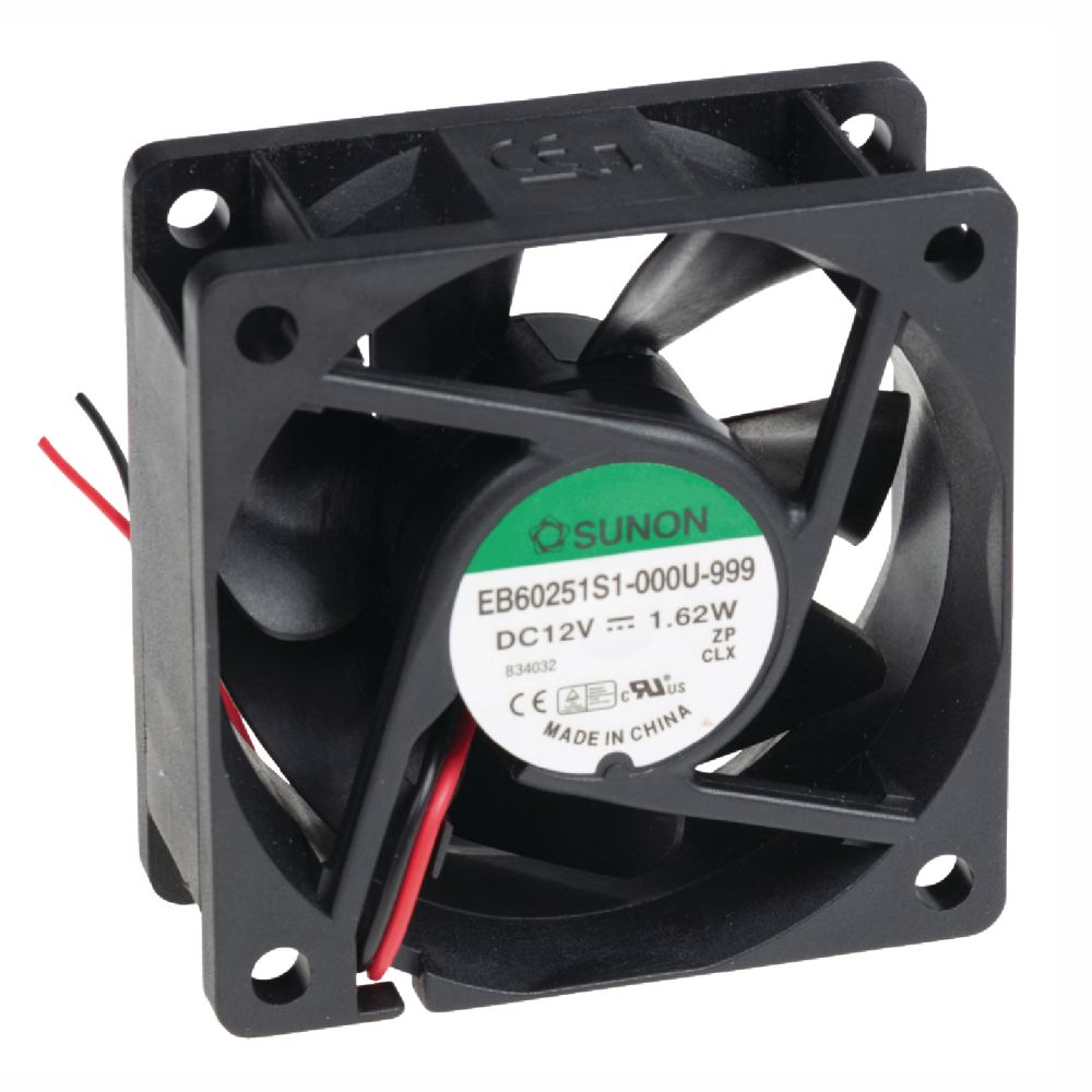Ventilador 12VDC 60x60x25mm 2 Fios EB60251S1-1000U-999 SUNON