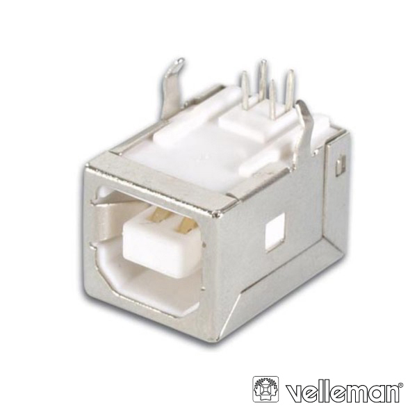 Ficha USB-B Fêmea Simples 90° P/ PCB