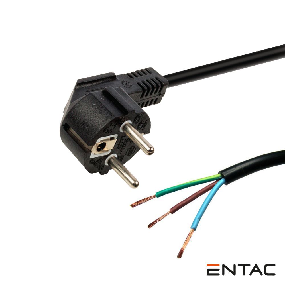 Cabo Alimentação Schuco Macho 3G1.5 1.5mt Preto